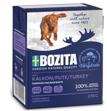 BOZITA Naturals z Indykiem - kawałki mięsa w galaretce, karma dla psa, 370g