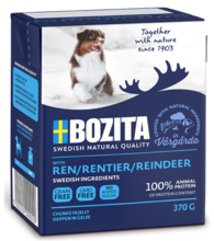 BOZITA Naturals z Reniferem - kawałki mięsa w galaretce, karma dla psa, 370g