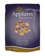 APPLAWS Natural Cat Food Kurczak i Dziki Ryż - saszetka dla kota 70g 100% NATURALNE!