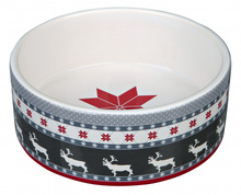 TRIXIE Ceramiczna miska z motywem świątecznym