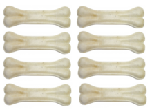 HAU&MIAU Kość Naturalna prasowana biała 10cm, 20 szt - naturalny gryzak ze skóry