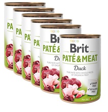 BRIT Pate&Meat Duck 6x400g PAKIET! mokra karma z kaczką dla psa