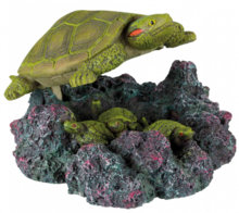 TRIXIE Żółw z wylotem powietrza - Ozdoba do akwarium, 15 cm