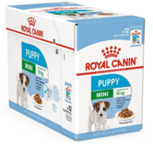 ROYAL CANIN Mini Puppy Pakiet 12 szt. - Mokra karma dla szczeniąt ras małych, Saszetka 85 g