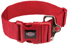 TRIXIE Premium - Obroża XXL regulowana z taśmy, czerwona