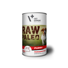 VETEXPERT Raw Paleo Puppy Beef mokra karma dla szczeniąt puszka 400g