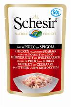 SCHESIR Filet z kurczaka z okoniem morskim, mokra karma dla kotów 50g saszetka