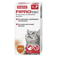 BEAPHAR FIPROtec® Spot-on 50mg dla kotów - preparat do zwalczania ektopasożytów