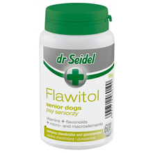 DR SEIDEL Flawitol - preparat witaminowo-mineralny flawonoidami z winogron dla psów seniorów 60 lub 200 tabletek.