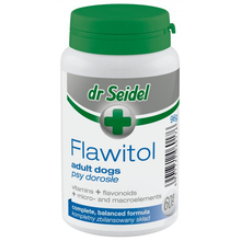 DR SEIDEL Flawitol - preparat witaminowo-mineralny flawonoidami z winogron dla psów dorosłych (60 tabl.)
