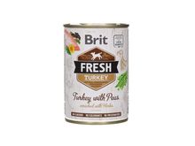 BRIT Fresh Turkey with peas mokra karma dla psa, puszka 400g