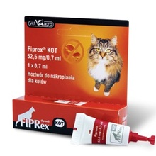 FIPREX - krople przeciwko pchłom i kleszczom dla kotów- jedna tubka 0,7 ml