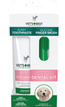 VET'S BEST Puppy Toothpaste Dental żel + szczoteczka