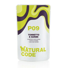 NATURAL CODE P09 saszetka 70g bonito i surimi, mokra karma dla kota