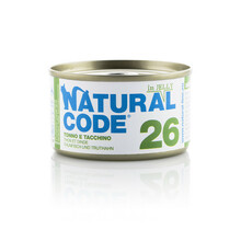 NATURAL CODE 26 puszka 85g tuńczyk i indyk, mokra karma dla kota