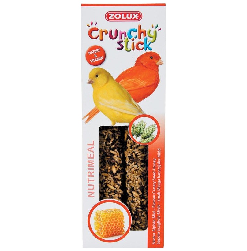 ZOLUX Crunchy Stick kanarek mozga kanaryjska/miód - kolby dla kanarków 85 g