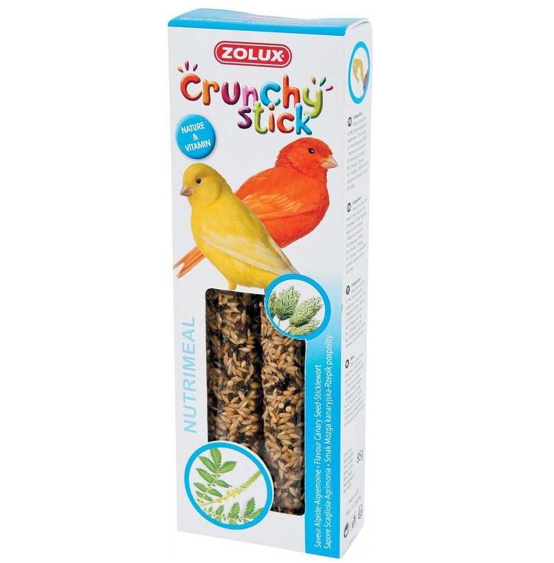 ZOLUX Crunchy Stick kanarek mozga kanaryjska/rzepik pospolity - kolby dla kanarków 85 g