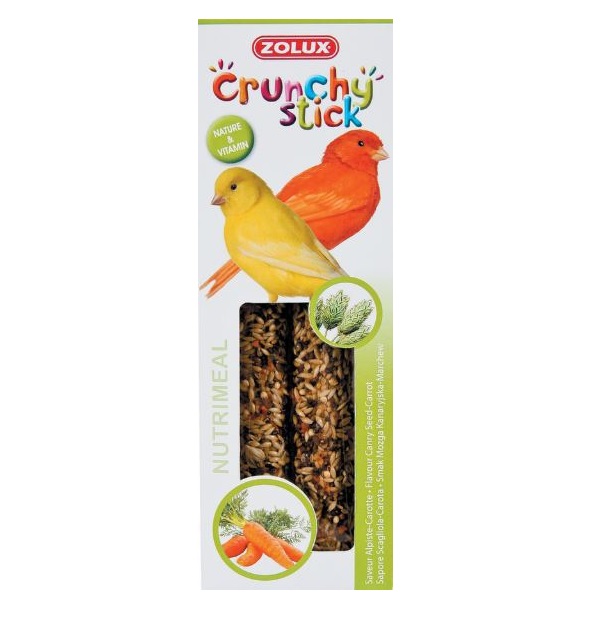 ZOLUX Crunchy Stick kanarek mozga kanaryjska/marchew - kolby dla kanarków 85 g