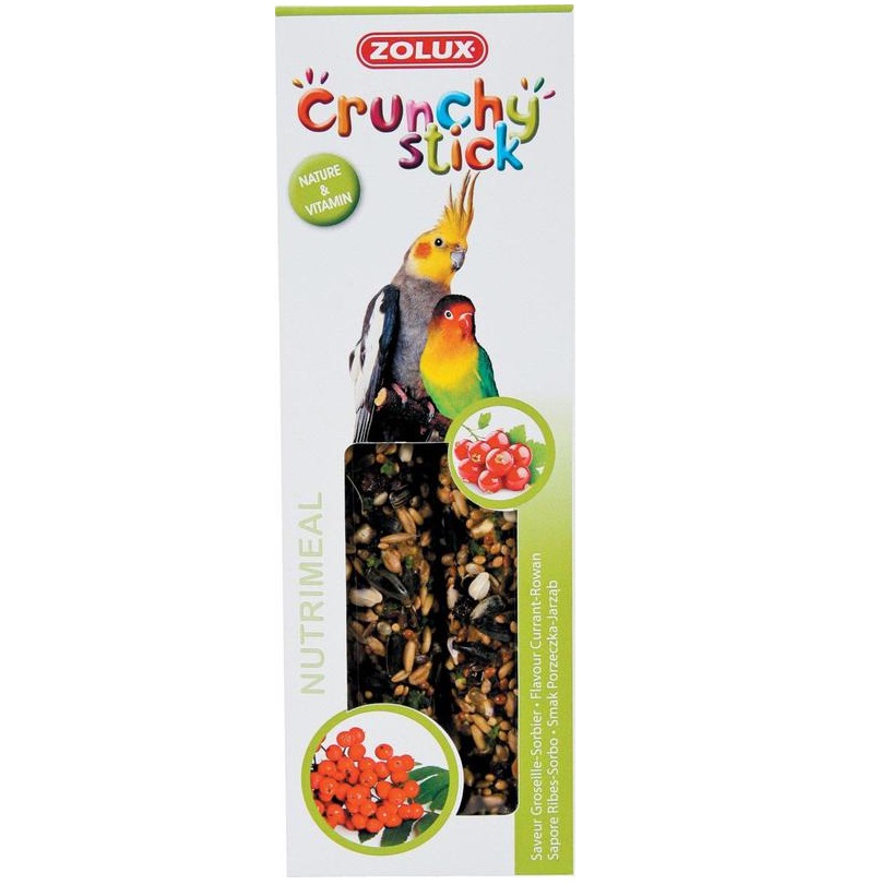 ZOLUX Crunchy Stick duże papugi porzeczka/jarzębina - kolby dla dużych papug 115 g