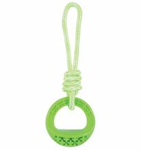 ZOLUX Zabawka TPR SAMBA okrągła ze sznurem w kolorze zielonym