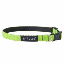 Amiplay - obroża regulowana, seria Twist, kolor zielony