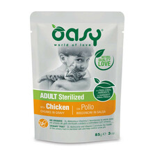 Oasy Lifestage Sterylized Chicken - kawałki mięsa w sosie, saszetka 85g