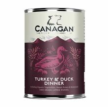 CANAGAN TURKEY & DUCK DINNER - mokra karma dla psa, puszka 400g