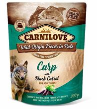 CARNILOVE DOG POUCH CARP&BLACK CARROT - Mokra karma dla psa, saszetka 300G