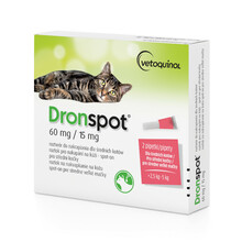 DRONSPOT - Preparat przeciwpasożytniczy dla kotów średnich 2,5 - 5KG