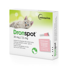 DRONSPOT - Preparat przeciwpasożytniczy dla kotów małych do 2,5 kg, 2 pipety