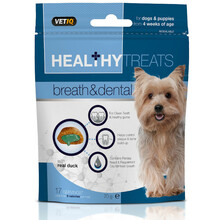 Vetiq Healthy Treats Breath & Dental For Dogs - Przysmaki dla szczeniąt i psów Świeży oddech i zdrowe zęby 70g