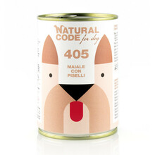 Natural Code 405 Wieprzowina z groszkiem - Mokra karma dla psa, puszka 400g