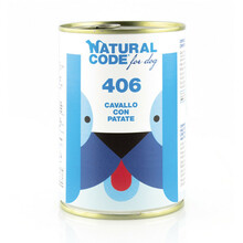 Natural Code 406 Koń z ziemniakami - Mokra karma dla psa, puszka 400g