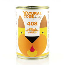 Natural Code 408 Jagnięcina ryż basmati i mango - Mokra karma dla psa, puszka 400g