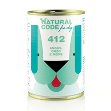 Natural Code 412 Angus, jęczmień i jagody- Mokra karma dla psa, puszka 400g