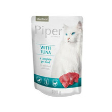 Piper Animals Sterilised z tuńczykiem - Mokra karma dla kotów sterylizowanych, saszetka 100g
