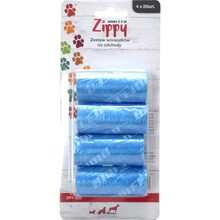 Zippy - woreczki na psie odchody, 4 rolki po 20 sztuk