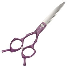 Groomstar - profesjonalne nożyczki mocno gięte, do główek w stylu azjatyckim, 6.5", kolor fioletowy