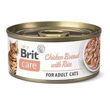 Brit Care Cat Pierś z kurczaka z ryżem - mokra karma dla kota, puszka 70g