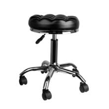 Activeshop - taboret groomerski, model AM-302 Pillow, bez oparcia, czarny