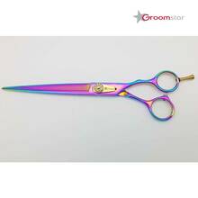 Groomstar - profesjonalne nożyczki proste, model Rainbow, 7.5"
