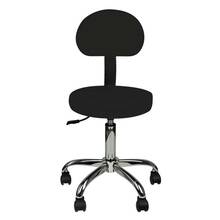 Activeshop - taboret groomerski, model AM-9934, z oparciem, czarny
