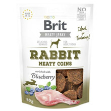 BRIT Jerky Snack– Rabbit Meaty coins - przysmak dla psa 80g