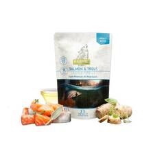 Isegrim Salmon & Trout - mokra karma dla dorosłych psów, łosoś z pstrągiem i ziołami rzecznymi, saszetka 410g