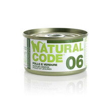 NATURAL CODE 06 puszka 85g kurczak i warzywa, mokra karma dla kota