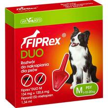 Fiprex Duo - krople przeciwko pchłom i kleszczom dla psów o wadze od 10 do 20 kg