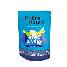 DOLINA NOTECI Superfood Cielęcina i jagnięcina - mokra karma dla psa, 300g