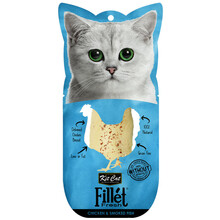 Kit Cat Fillet Fresh Kurczak & Wędzona Ryba - Naturalny przysmak dla kota, 30g
