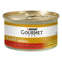 Purina Gourmet Gold CASSEROLE kurczak i wołowina - mokra karma dla kota, puszka 85g