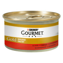 Purina Gourmet Gold Mus z wołowiną - karma dla kota, puszka 85g